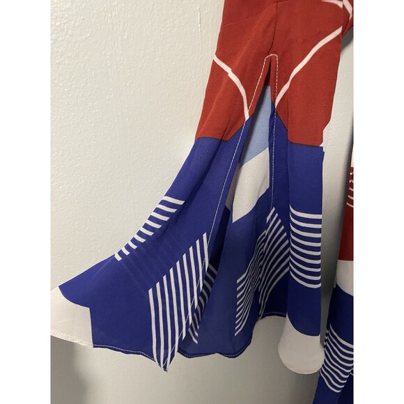 A Pea in the Pod Women's Maternity Dress Red White Blue‎ Short L NWT - Picture 2 of 6